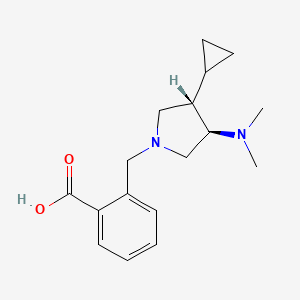 2-{[rel-(3S,4R)-3-cyclopropyl-4-(dimethylamino)-1-pyrrolidinyl]methyl}benzoic acid dihydrochloride