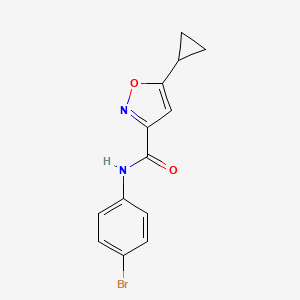 molecular formula C13H11BrN2O2 B5524494 N-(4-bromophenyl)-5-cyclopropyl-3-isoxazolecarboxamide 