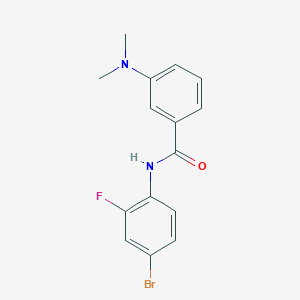 molecular formula C15H14BrFN2O B5524498 N-(4-bromo-2-fluorophenyl)-3-(dimethylamino)benzamide 