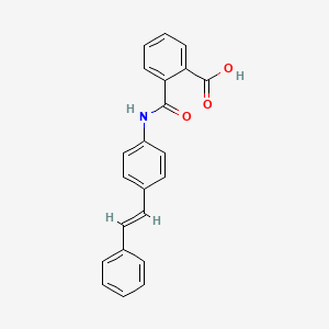 molecular formula C22H17NO3 B5524521 2-({[4-(2-苯乙烯基)苯基]氨基}羰基)苯甲酸 