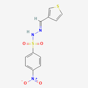 molecular formula C11H9N3O4S2 B5524547 4-nitro-N'-(3-thienylmethylene)benzenesulfonohydrazide 