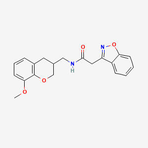 molecular formula C20H20N2O4 B5524556 2-(1,2-苯并异恶唑-3-基)-N-[(8-甲氧基-3,4-二氢-2H-色烯-3-基)甲基]乙酰胺 