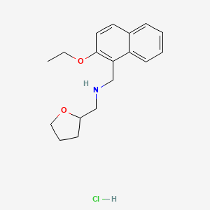 molecular formula C18H24ClNO2 B5524574 [(2-ethoxy-1-naphthyl)methyl](tetrahydro-2-furanylmethyl)amine hydrochloride 