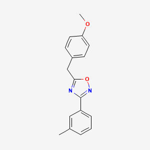 molecular formula C17H16N2O2 B5524606 5-(4-甲氧基苄基)-3-(3-甲基苯基)-1,2,4-恶二唑 