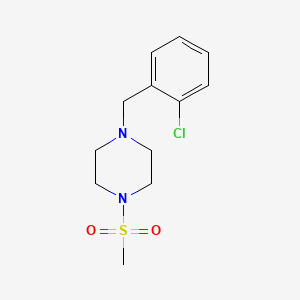 molecular formula C12H17ClN2O2S B5524610 1-(2-氯苄基)-4-(甲磺酰基)哌嗪 