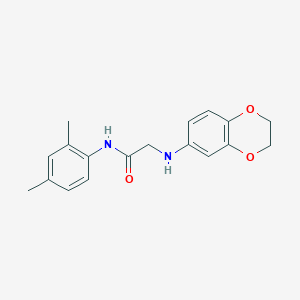 molecular formula C18H20N2O3 B5524620 N~2~-(2,3-二氢-1,4-苯并二氧杂环-6-基)-N~1~-(2,4-二甲苯基)甘氨酰胺 