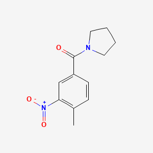molecular formula C12H14N2O3 B5524622 1-(4-methyl-3-nitrobenzoyl)pyrrolidine 