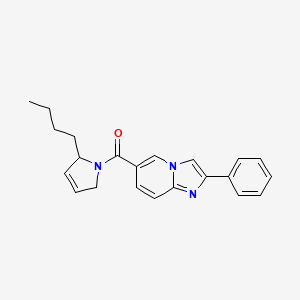 molecular formula C22H23N3O B5524636 6-[(2-butyl-2,5-dihydro-1H-pyrrol-1-yl)carbonyl]-2-phenylimidazo[1,2-a]pyridine 