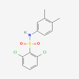 molecular formula C14H13Cl2NO2S B5524654 2,6-dichloro-N-(3,4-dimethylphenyl)benzenesulfonamide 