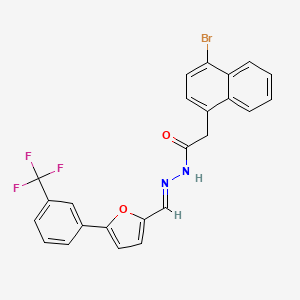 molecular formula C24H16BrF3N2O2 B5524674 2-(4-溴-1-萘基)-N'-({5-[3-(三氟甲基)苯基]-2-呋喃基}亚甲基)乙酰肼 