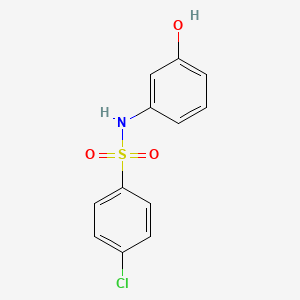 molecular formula C12H10ClNO3S B5524754 4-氯-N-(3-羟基苯基)苯磺酰胺 CAS No. 14738-05-7