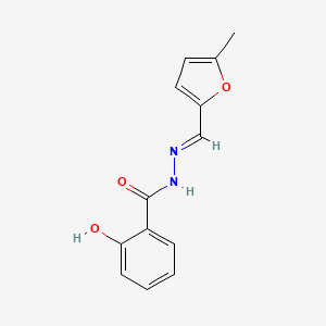 molecular formula C13H12N2O3 B5524766 2-hydroxy-N'-[(5-methyl-2-furyl)methylene]benzohydrazide 