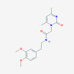 molecular formula C18H23N3O4 B5524784 N-[2-(3,4-dimethoxyphenyl)ethyl]-2-(4,6-dimethyl-2-oxopyrimidin-1(2H)-yl)acetamide 