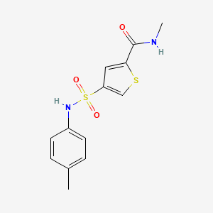 molecular formula C13H14N2O3S2 B5524791 N-methyl-4-{[(4-methylphenyl)amino]sulfonyl}-2-thiophenecarboxamide 