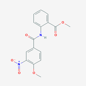 molecular formula C16H14N2O6 B5524797 2-[(4-甲氧基-3-硝基苯甲酰)氨基]苯甲酸甲酯 