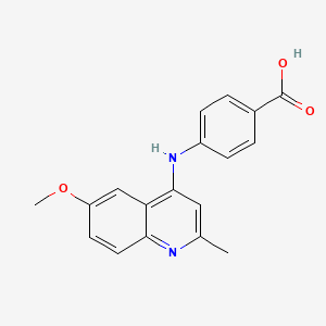 molecular formula C18H16N2O3 B5524804 4-[(6-甲氧基-2-甲基-4-喹啉基)氨基]苯甲酸 