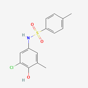 molecular formula C14H14ClNO3S B5524842 N-(3-chloro-4-hydroxy-5-methylphenyl)-4-methylbenzenesulfonamide 