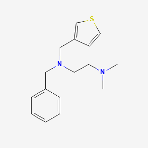 molecular formula C16H22N2S B5524866 N-benzyl-N',N'-dimethyl-N-(3-thienylmethyl)-1,2-ethanediamine 