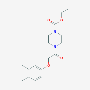 molecular formula C17H24N2O4 B5524874 ethyl 4-[(3,4-dimethylphenoxy)acetyl]-1-piperazinecarboxylate 