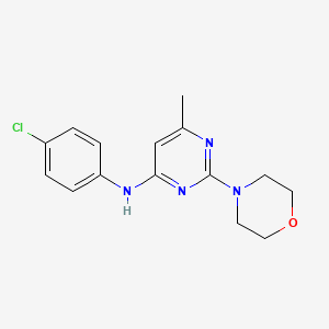 molecular formula C15H17ClN4O B5524875 N-(4-氯苯基)-6-甲基-2-(4-吗啉基)-4-嘧啶胺 