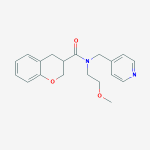 molecular formula C19H22N2O3 B5524881 N-(2-methoxyethyl)-N-(pyridin-4-ylmethyl)chromane-3-carboxamide 