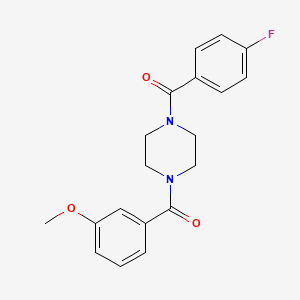 molecular formula C19H19FN2O3 B5524882 1-(4-氟苯甲酰基)-4-(3-甲氧基苯甲酰基)哌嗪 