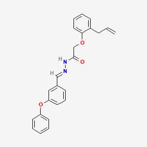 molecular formula C24H22N2O3 B5524886 2-(2-烯丙基苯氧基)-N'-(3-苯氧基亚苄基)乙酰肼 