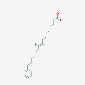 molecular formula C24H38O2 B055249 16-Phenylhexadec-9-enoic acid ethyl ester CAS No. 121784-14-3