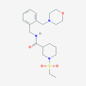 molecular formula C20H31N3O4S B5524903 1-(ethylsulfonyl)-N-[2-(4-morpholinylmethyl)benzyl]-3-piperidinecarboxamide 