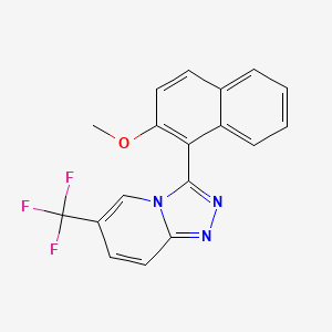 molecular formula C18H12F3N3O B5524916 3-(2-methoxy-1-naphthyl)-6-(trifluoromethyl)[1,2,4]triazolo[4,3-a]pyridine 