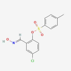 molecular formula C14H12ClNO4S B5524923 4-chloro-2-[(hydroxyimino)methyl]phenyl 4-methylbenzenesulfonate 