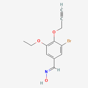 molecular formula C12H12BrNO3 B5524941 3-bromo-5-ethoxy-4-(2-propyn-1-yloxy)benzaldehyde oxime 