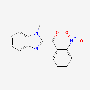 molecular formula C15H11N3O3 B5524983 (1-methyl-1H-benzimidazol-2-yl)(2-nitrophenyl)methanone 
