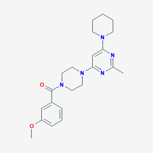 molecular formula C22H29N5O2 B5524999 4-[4-(3-甲氧基苯甲酰)-1-哌嗪基]-2-甲基-6-(1-哌啶基)嘧啶 