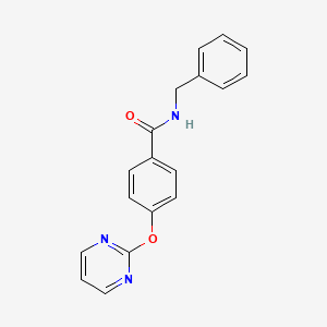 molecular formula C18H15N3O2 B5525017 N-苄基-4-(2-嘧啶氧基)苯甲酰胺 