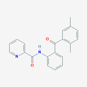 molecular formula C21H18N2O2 B5525059 N-[2-(2,5-dimethylbenzoyl)phenyl]-2-pyridinecarboxamide CAS No. 5325-21-3