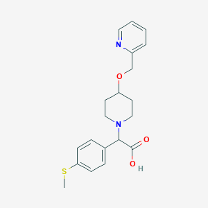 molecular formula C20H24N2O3S B5525091 [4-(甲硫基)苯基][4-(吡啶-2-基甲氧基)哌啶-1-基]乙酸 