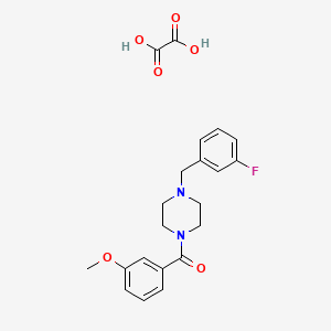 molecular formula C21H23FN2O6 B5525104 1-(3-fluorobenzyl)-4-(3-methoxybenzoyl)piperazine oxalate 