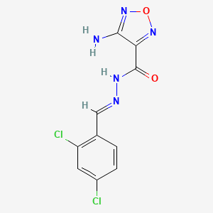 molecular formula C10H7Cl2N5O2 B5525105 4-氨基-N'-(2,4-二氯苄叉)-1,2,5-恶二唑-3-碳酰肼 