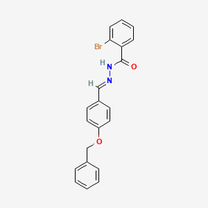 molecular formula C21H17BrN2O2 B5525145 N'-[4-(benzyloxy)benzylidene]-2-bromobenzohydrazide 