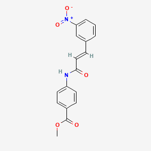 molecular formula C17H14N2O5 B5525146 methyl 4-{[3-(3-nitrophenyl)acryloyl]amino}benzoate 