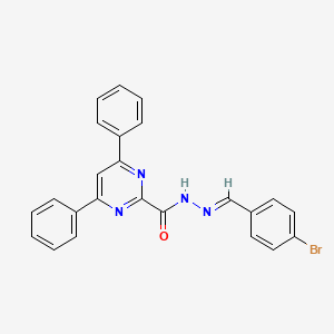 molecular formula C24H17BrN4O B5525147 N'-(4-bromobenzylidene)-4,6-diphenyl-2-pyrimidinecarbohydrazide 