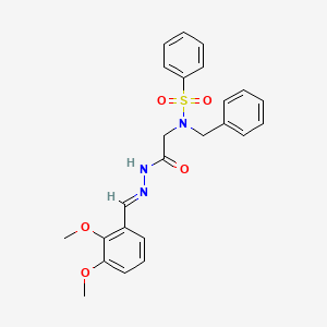 molecular formula C24H25N3O5S B5525152 N-benzyl-N-{2-[2-(2,3-dimethoxybenzylidene)hydrazino]-2-oxoethyl}benzenesulfonamide 