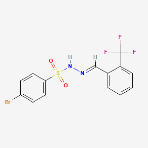 molecular formula C14H10BrF3N2O2S B5525157 4-bromo-N'-[2-(trifluoromethyl)benzylidene]benzenesulfonohydrazide 
