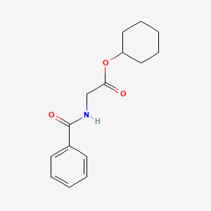 molecular formula C15H19NO3 B5525194 cyclohexyl N-benzoylglycinate 