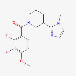 molecular formula C17H19F2N3O2 B5525223 1-(2,3-difluoro-4-methoxybenzoyl)-3-(1-methyl-1H-imidazol-2-yl)piperidine 