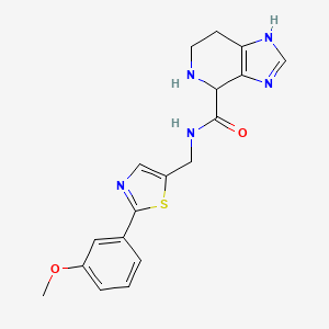 molecular formula C18H19N5O2S B5525248 N-{[2-(3-methoxyphenyl)-1,3-thiazol-5-yl]methyl}-4,5,6,7-tetrahydro-1H-imidazo[4,5-c]pyridine-4-carboxamide dihydrochloride 