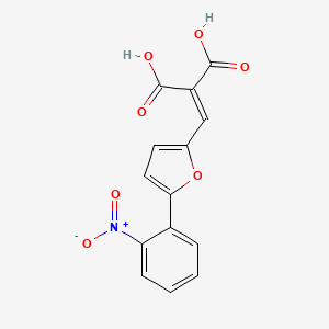 molecular formula C14H9NO7 B5525281 {[5-(2-nitrophenyl)-2-furyl]methylene}malonic acid 