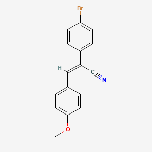 molecular formula C16H12BrNO B5525300 2-(4-溴苯基)-3-(4-甲氧基苯基)丙烯腈 