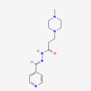 molecular formula C14H21N5O B5525303 3-(4-methyl-1-piperazinyl)-N'-(4-pyridinylmethylene)propanohydrazide 
